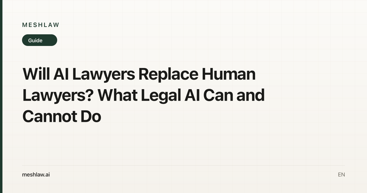 Will AI Lawyers Replace Human Lawyers? What Legal AI Can and Cannot Do