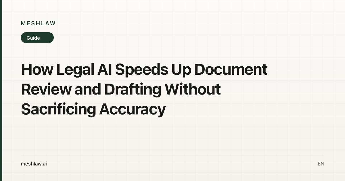 How Legal AI Speeds Up Document Review and Drafting Without Sacrificing Accuracy